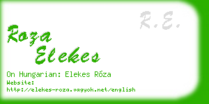 roza elekes business card