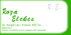 roza elekes business card